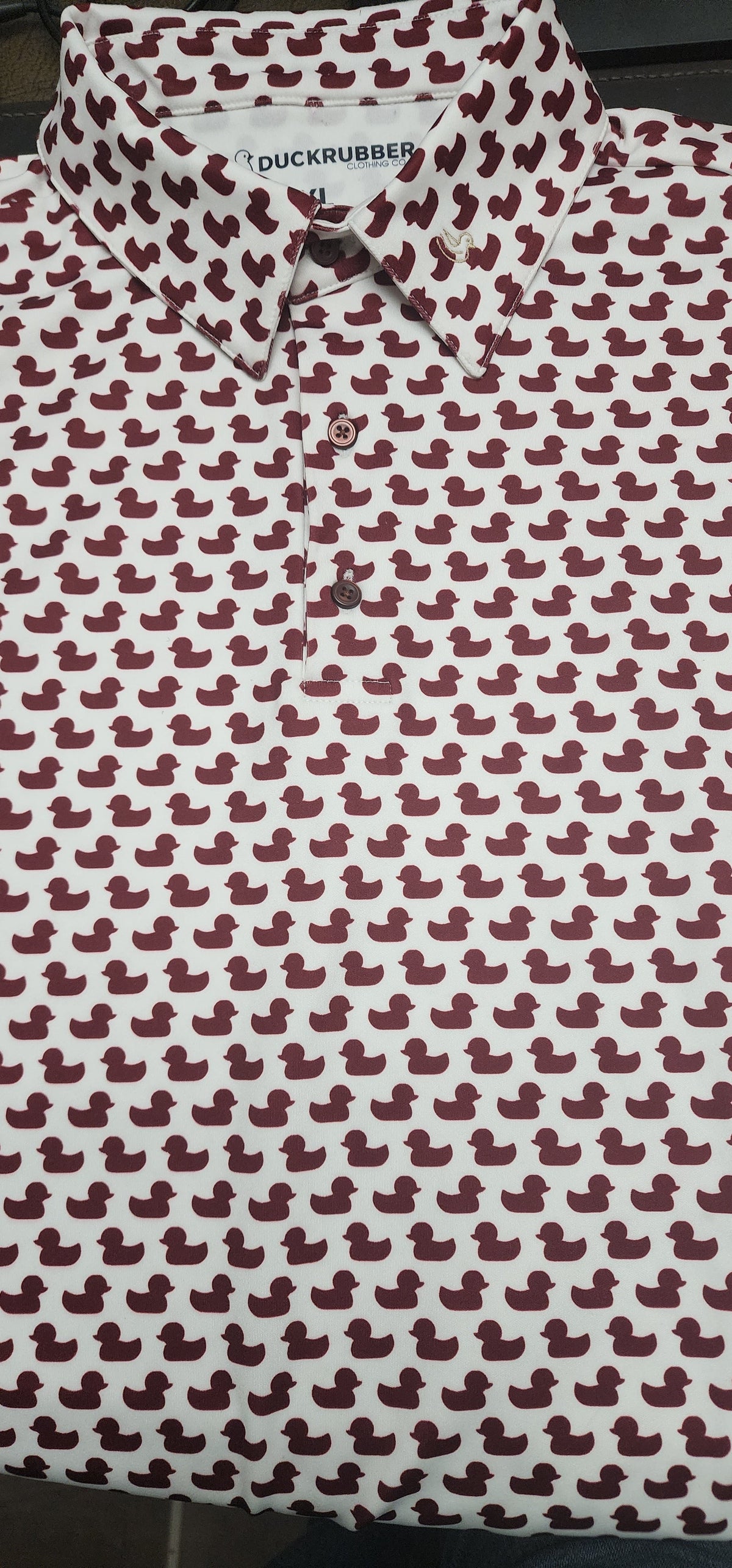 Maroon Duck Rubber premium maroon shirt with limited edition design and breathable fabric