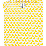 Yellow ducks in a row with Quack on back polo from Duck Rubber