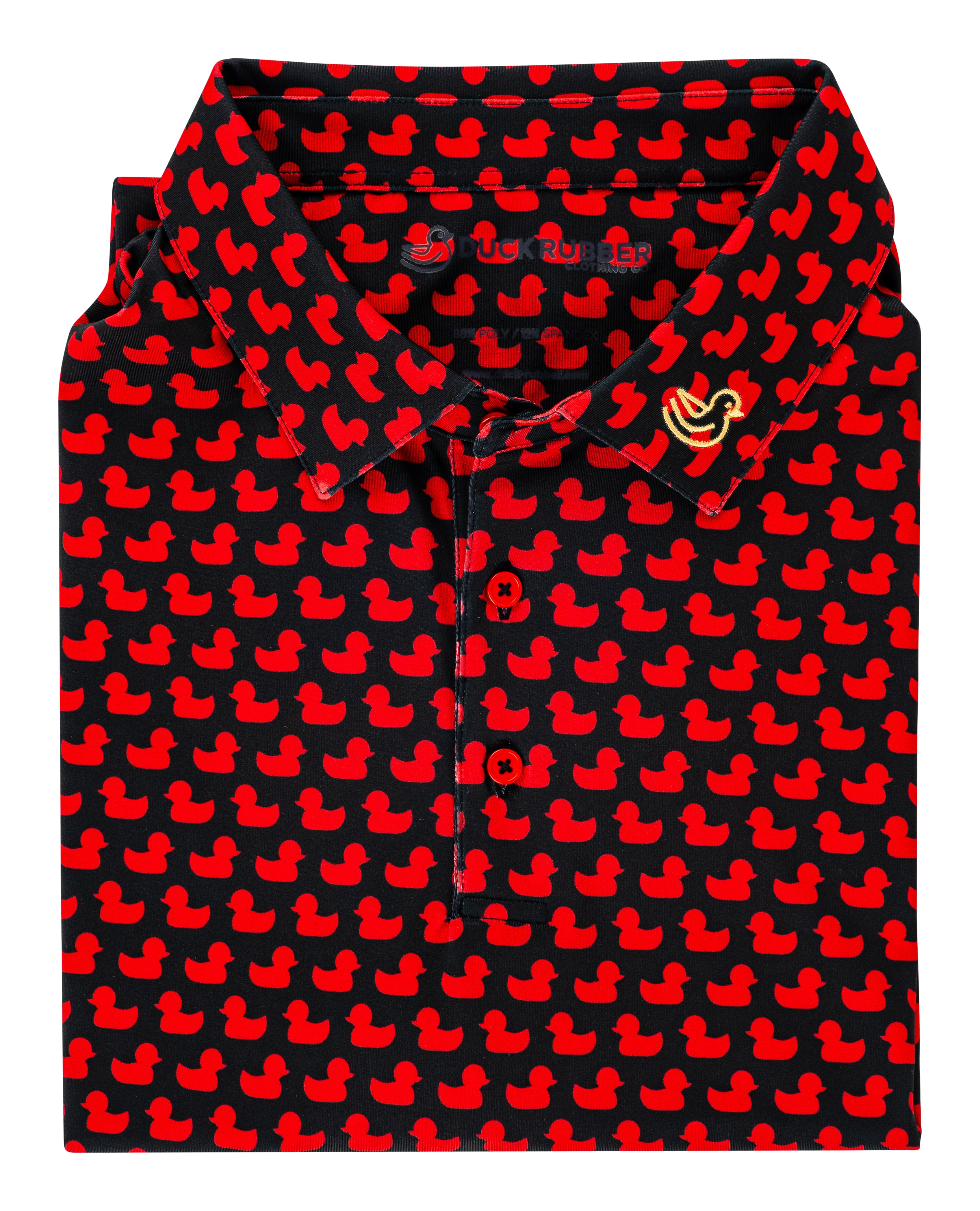 Red and Black Polo shirt from Duck Rubber