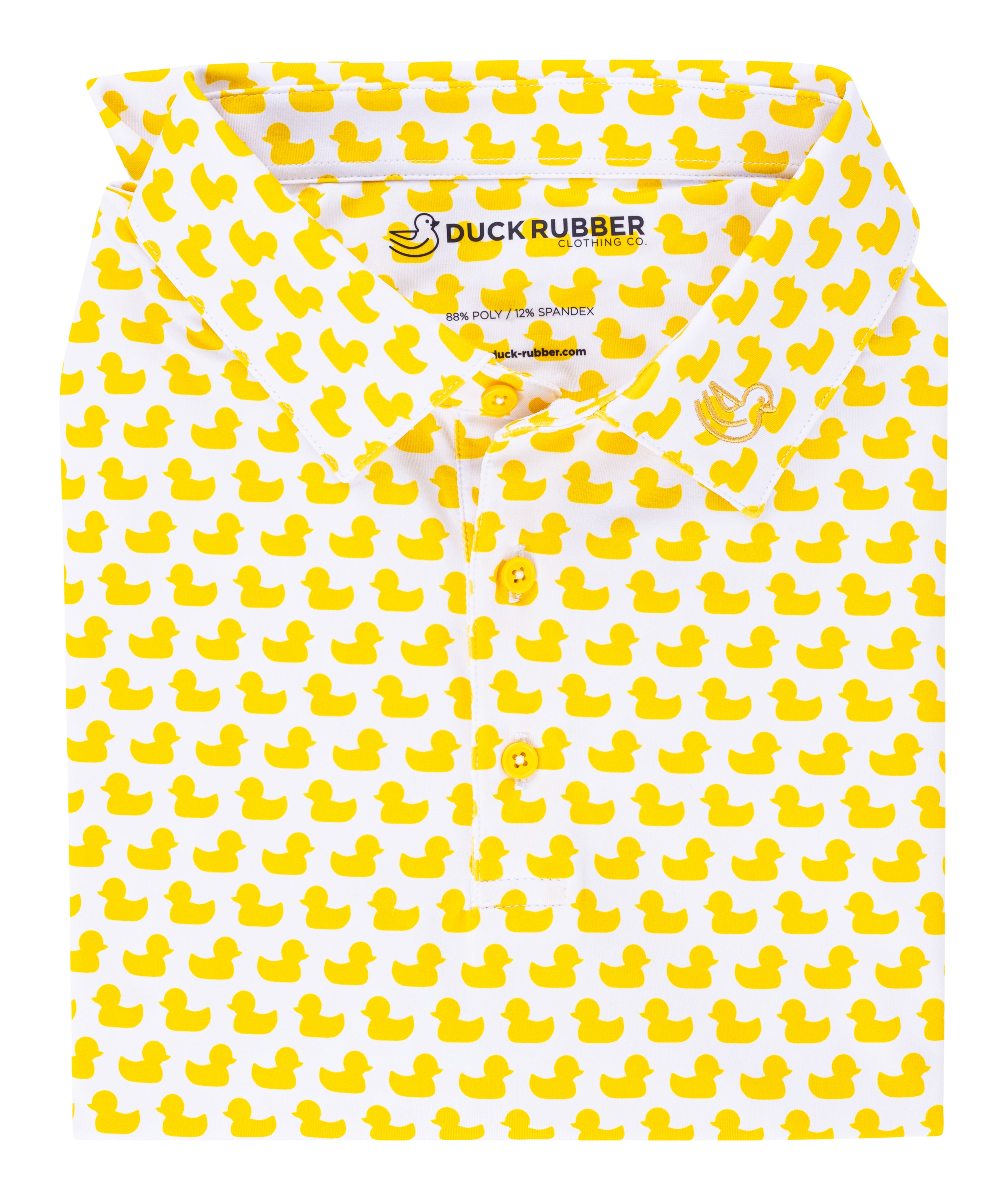 Yellow ducks in a row on Duck Rubber Polo